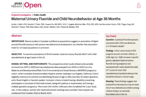 JAMA fluoride neurological devleopment study